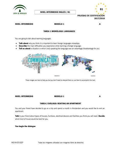 Oral EOI - English - NIVEL INTERMEDIO INGLÉS / B PRUEBAS DE ...