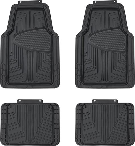 Motor Trend FlexTough Performance All Weather Rubber Car Floor Mats - 3 ...