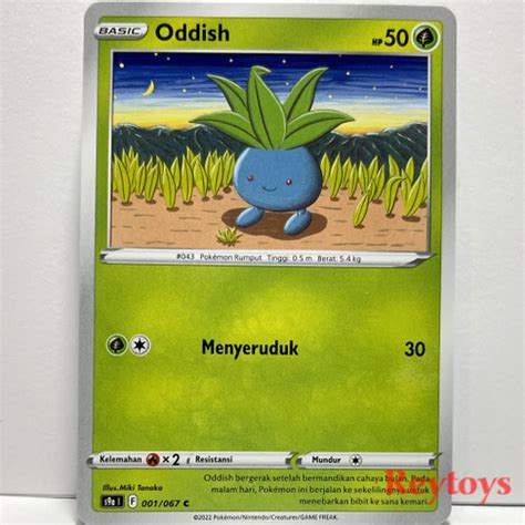 Jual Pokemon Indonesia 001 Oddish - S9a ( Reverse Holo / Basic ...