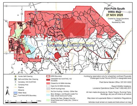 Parts of Fort Polk-Vernon WMA to be reopened for user activities, LDWF ...