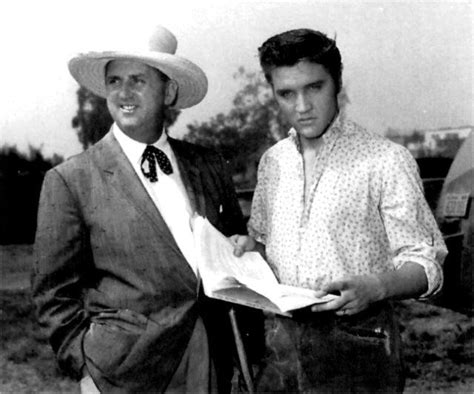 Elvis and his manager Colonel Tom Parker on the set of Love me tender ...