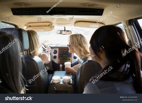 Women Drinking Coffee Inside Car Stock Photo 2142543093 | Shutterstock