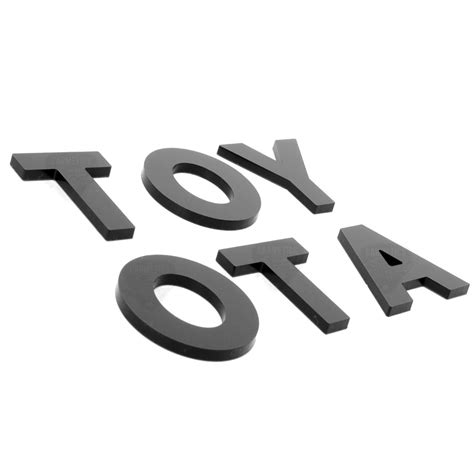 Buy CarMetics Toyota 3D Letters 3D Stickers Bonnet Logo Emblem Decals ...