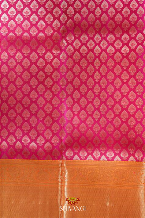 Red Silk Pattu Pavadai Unstitched Material For Kids