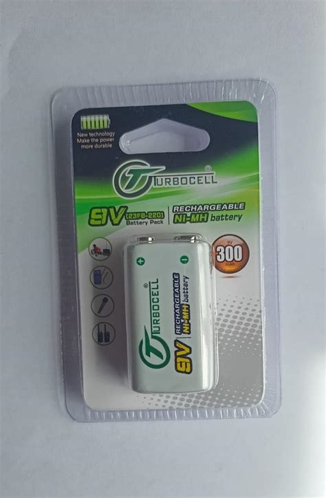 Golden Power Compatible with Turbocell 300mAh 9v Rechargeable Ni-MH ...