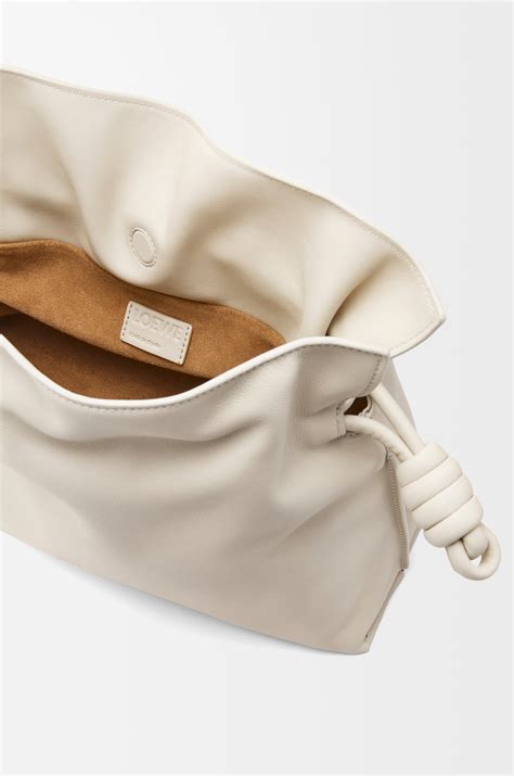 Medium Flamenco clutch in nappa calfskin Sea Salt - LOEWE