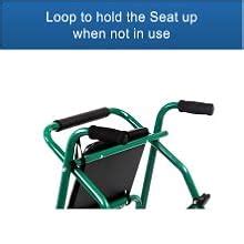 Kosmocare Premium Imported Folding Comfort Walker With Seat Incl. 2 ...