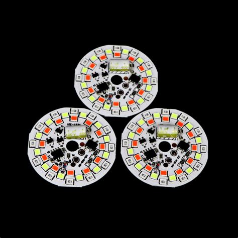 [RGB] 9 Watt 45mm AC DOB Led Circular PCB for Led Bulbs- Red, Green