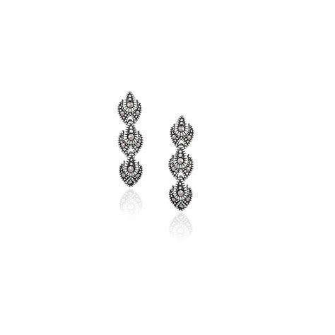 Silver Blossom Drop Earrings for Her – Flâneur Global® | FG | 925 Fine ...
