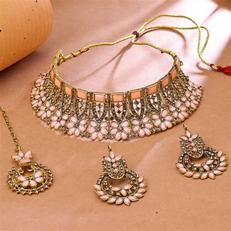 Sukkhi Fabulous Gold Plated Choker Necklace Set For Women - Sukkhi.com