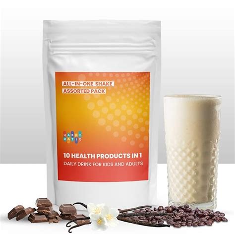 Happy Ratio Assorted Pack - All-In-One Health Shakes + Protein-Focus ...