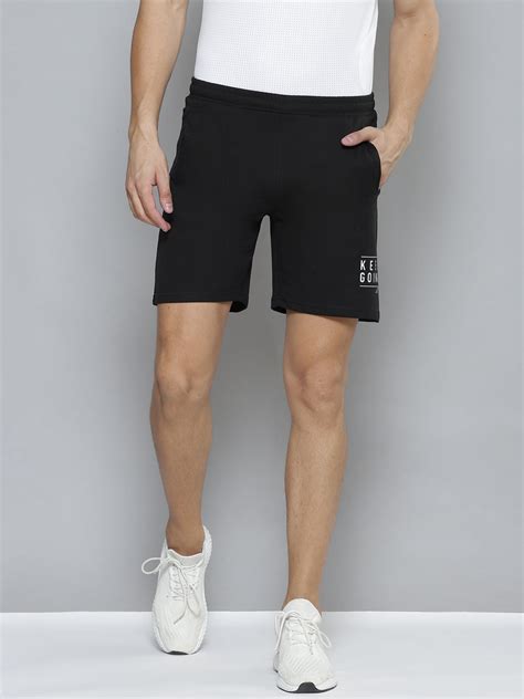 Alcis Men Black Solid Slim Fit Training or Gym Sports Shorts ...