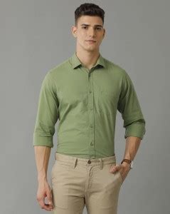 CAVALLO BY LINEN CLUB Men Solid Formal Green Shirt - Buy CAVALLO BY ...
