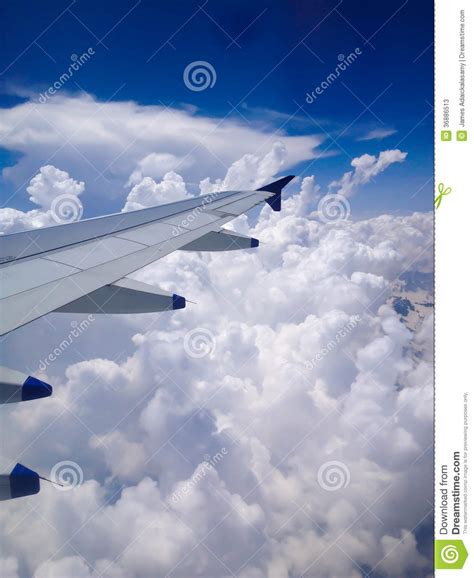 View from Aeroplane Window stock image. Image of high - 36886513