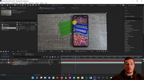 Creating a 3D mobile phone in After Effects: Guide to the front view