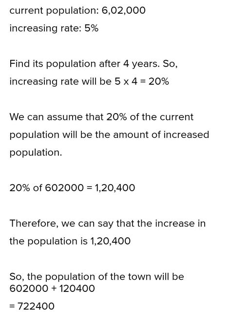 The population of a town increases at the rate of 5% per annum. Find ...