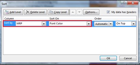 Image result for Auto Sort Data by Color