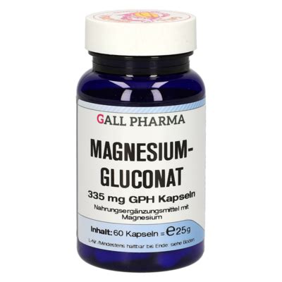 Magnesium gluconate 335 mg GPH Capsules [5955324]-Gall-Pharma GmbH ...