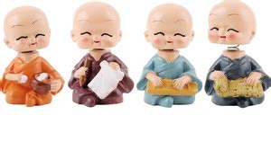Real Nature Miniatures Buddha Monk Figurines Showpiece for Home,Office ...