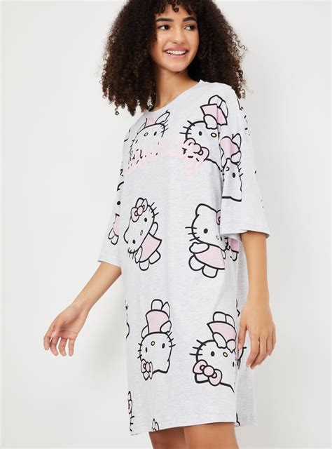 Buy Women Hello Kitty Print Chemise Online at just Rs. 699.0 ...