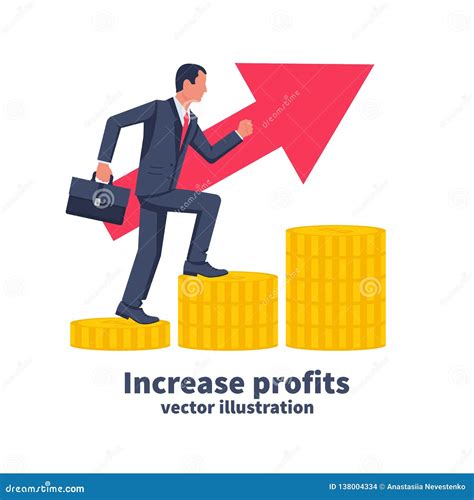 Increase profits concept. stock vector. Illustration of business ...