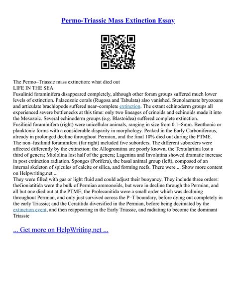 Essay On Permian Mass Extinction | PDF