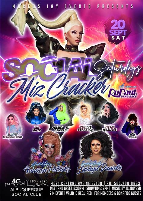 Social Saturday w/ Miz Cracker!, Albuquerque Social Club, 20 September ...