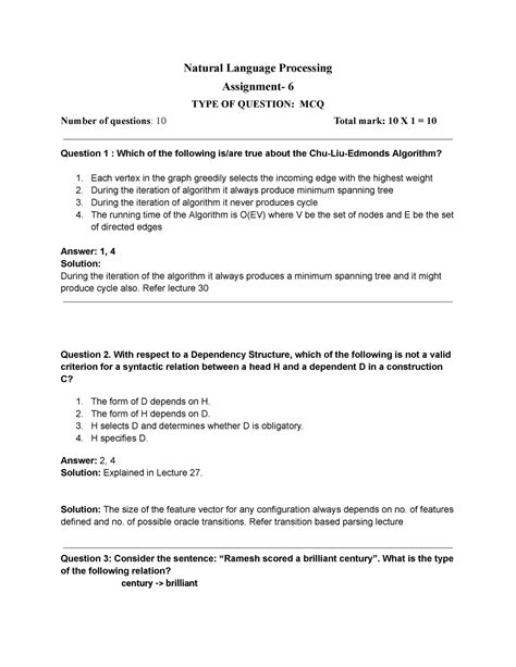 NLP Assignment-6 - THE V - Natural Language Processing Assignment- 6 ...