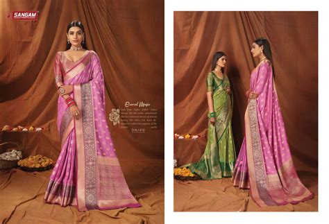 Sangam Naveli Silk Catalog Festive Wear Handloom Silk Sarees