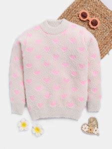 Here&Now X Game Begins Solid Turtle Neck Casual Girls White Sweater ...