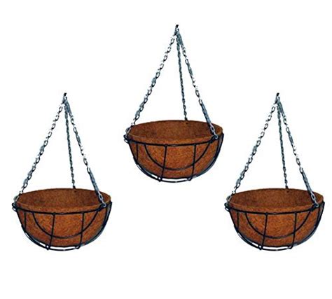 Coco Culture Coir Hanging Basket - Diameter 10 Inch - Pack of 3 Pieces ...