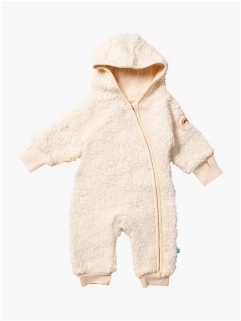 Little Green Radicals Baby Organic Cotton Sherpa Snug Bug Suit, Sherpa