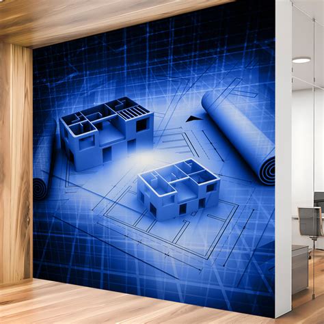 Blue Print Wallpaper – Myindianthings