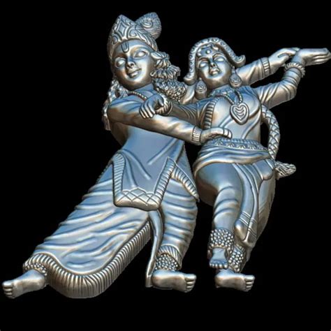 Radhakrishna Dancing Pose 3D Print Model - Divine Beauty and Grace