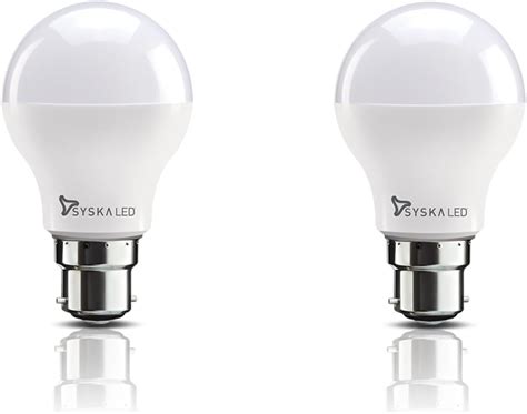Buy Syska B22 9-Watt LED Bulb (Pack of 2, Cool Day Light) Online at Low ...