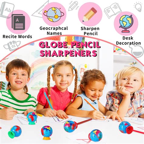 Crtiin 24 Pcs Globe Pencil Sharpeners Earth Day India | Ubuy