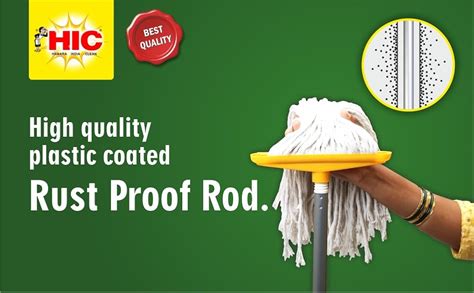 HIC HAMARA INDIA CLEAN - All Clip N Fit Cotton Floor Mop with Plastic ...
