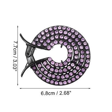 Cute Dome Round Hair Clips Hairdo Clips for Women 3.03"x2.68"x0.98" 1 Pc