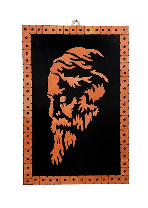 MOTHERCRAFTS Clay, Cotton & Plywood Rabindra Nath Tagore Wall Hanging ...