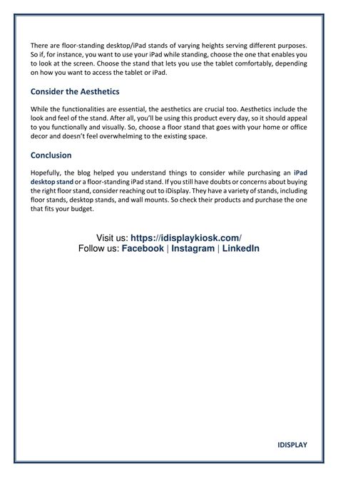 PPT - 3 things to look for while purchasing a floor standing iPad stand ...