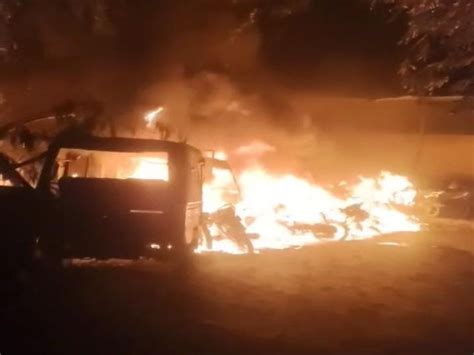 Fire breaks out at Dadabari Police Station: Parked, seized vehicles ...