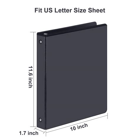 Snapklik.com : 3 Ring Binder 1 Inch, ViVin Sturdy 1"-Round Ring Binder