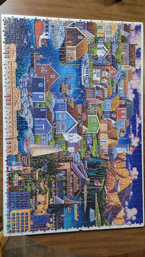 10,000/60,000 pieces done of the world's largest jigsaw puzzle done ...