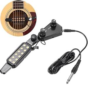 HASTHIP® Guitar Pickup 12 Pole Pieces Design, Clip-On Acoustic to ...