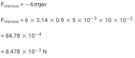 The terminal velocity of a copper ball of radius 5 mm falling through a ...