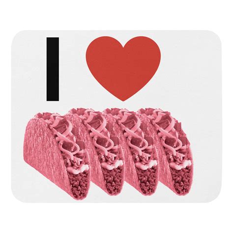 I LOVE pink tacos - Mouse pad – Horrible Designs