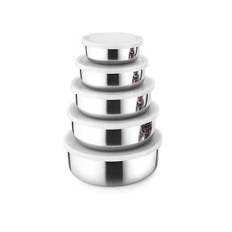 Stainless Steel Kitchen Bowl Set with Lids - Set of 5 Pcs – Activ Life