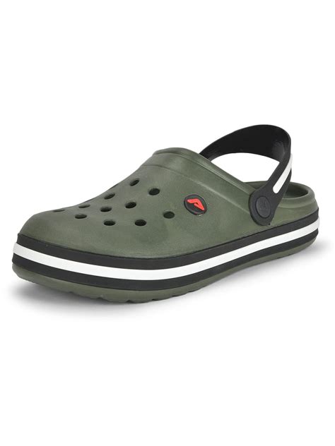 Buy ADDA TM-BOSS-222 Men Olive Solid Clogs at Amazon.in