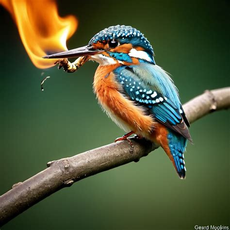 As kingfishers catch fire, dragonflies draw flame; A...