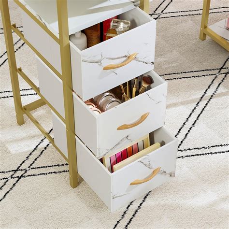 DWVO Nail Desk, Manicure Table, Marbling Texture India | Ubuy